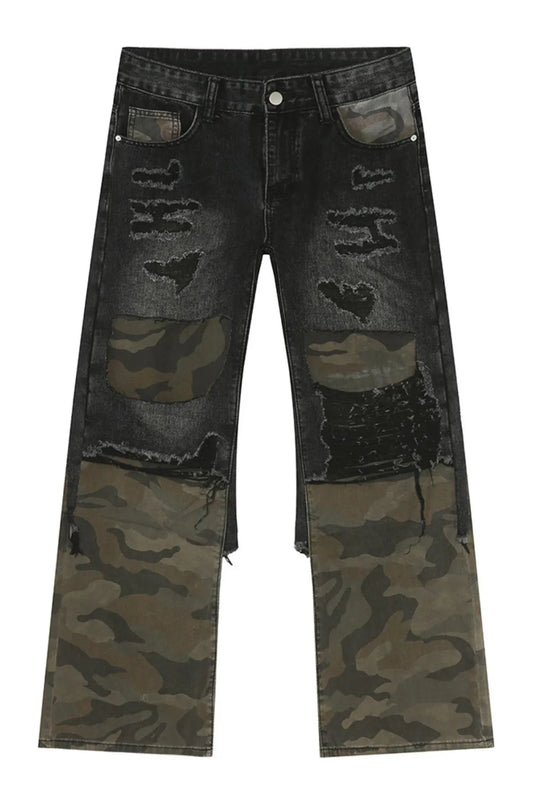 RICHSAINT Camo Distressed Jeans
