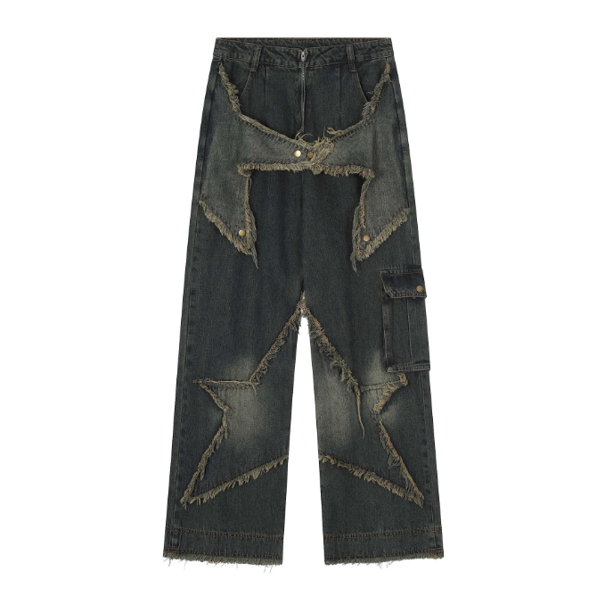 RICHSAINT Distressed Cross Jeans – Washed Black
