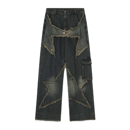 RICHSAINT Distressed Cross Jeans – Washed Black