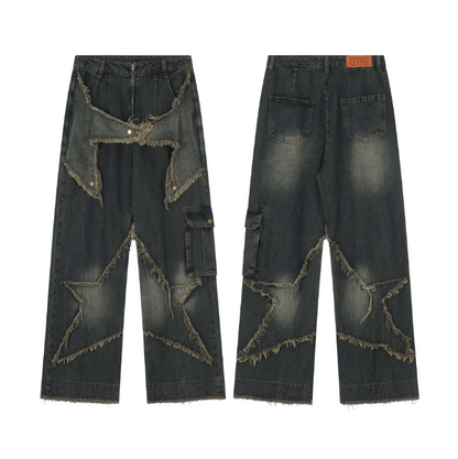 RICHSAINT Distressed Cross Jeans – Washed Black