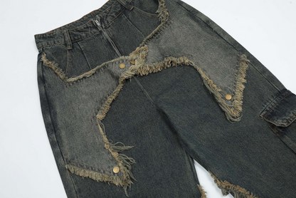 RICHSAINT Distressed Cross Jeans – Washed Black