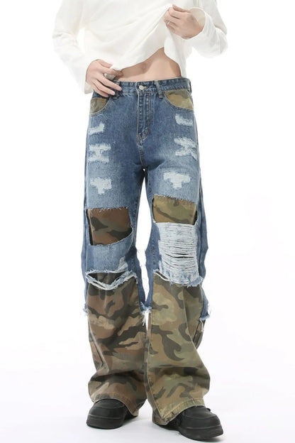 RICHSAINT Camo Distressed Jeans