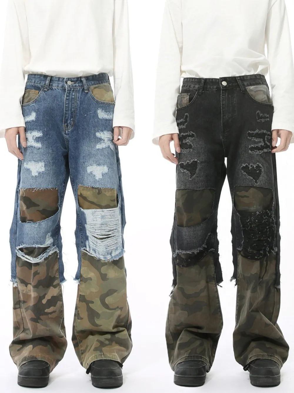 RICHSAINT Camo Distressed Jeans