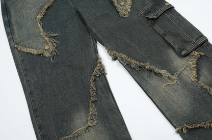 RICHSAINT Distressed Cross Jeans – Washed Black