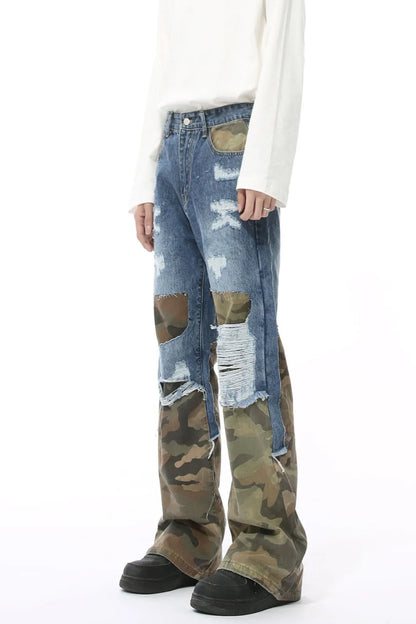 RICHSAINT Camo Distressed Jeans