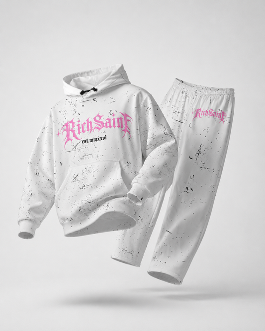 RICHSAINT Distressed Set – Wit/Roze